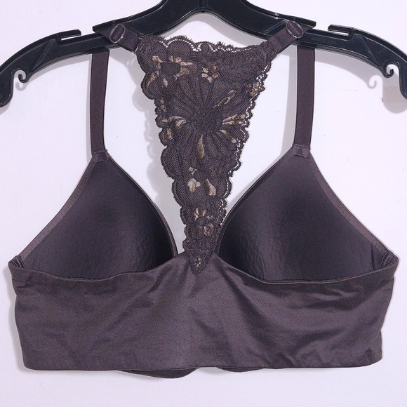 EUC Aerie Lace Smooth Real Sunnie Wireless Push Up Bra Expresso Kiss Size 38D - Picture 9 of 11